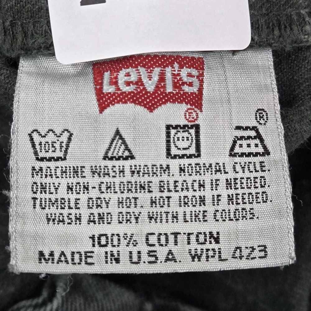 VINTAGE Levi's 501 x Earthling VIP Student Men Jeans 32X30 Green 90s USA READ